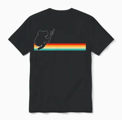 Koala Retro Unisex T-Shirt in Black