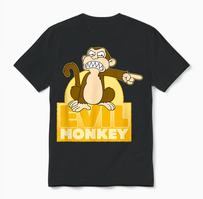 Family Guy Böser Affe Unisex T-Shirt in Black