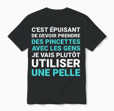 It's Exhausting I'll Rather Use a Shovel Humor Unisex T-Shirt - Black