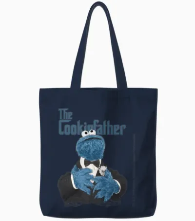 Sesame Street the Cookiefather Tote Bags - Navy
