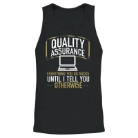 Qa Engineering Code Testing Quality Assurance Unisex Tank Top - Black – 2