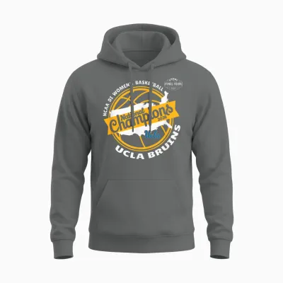 Ucla Bruins Women's Basketball 2026 National Champs Black Unisex Hoodie - Graphite Heather