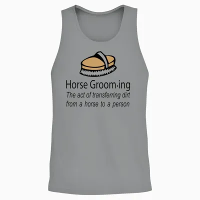 Horse Grooming Unisex Tank Top - Sport Grey
