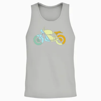 Motorcycle Retro Unisex Tank Top - Ash