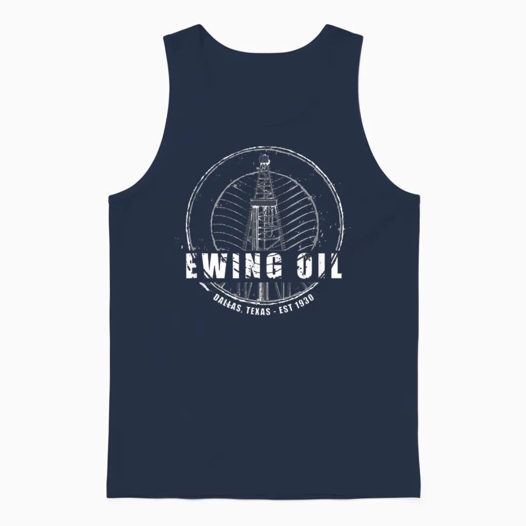 Dallas | Ewing Oil Company Classic 80er Jahre Tv Unisex Tank Top in Navy