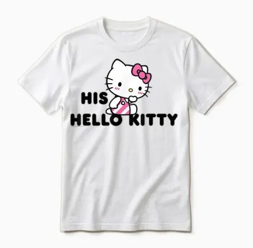 Hello Kitty and Dear Daniel Couples Unisex T-Shirt in White