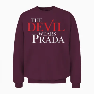 Devil Wears Prada Logo Unisex Sweatshirt - Maroon