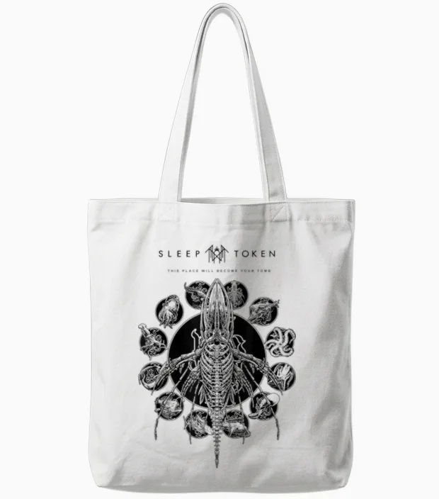 Sleep Token Remains White Tote Bags in White