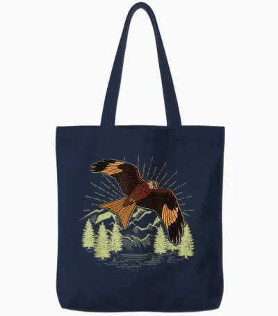 Rotmilan Greifvogel Vogel Biologe Ornithologe Vogelmotiv Tote Bags - Navy