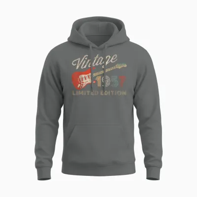 Vintage 1957 Limited Edition Gitarre Geburtsjahr Geburtstag Unisex Hoodie - Graphite Heather