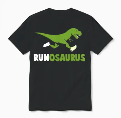 T Rex Running Motivation1 Unisex T-Shirt - Black