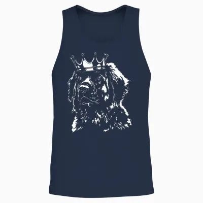 Funny Leonberger Dog Crown Dog Mom Unisex Tank Top - Navy