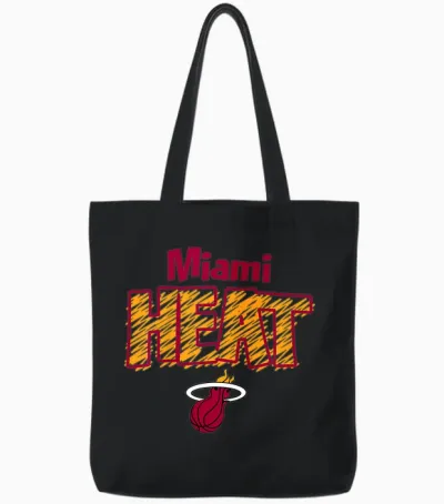 Enfant Nba - Miami Heat Team Scribble Jeunesse Tote Bags - Black