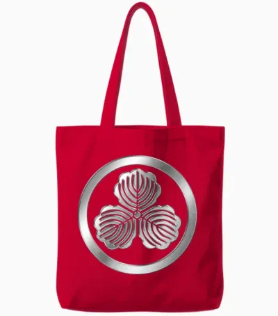 Shima Clan Kamon Tote Bags - Red