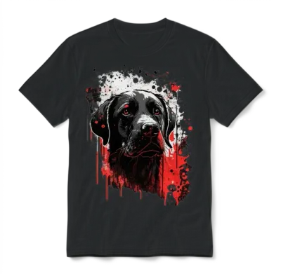 Labrador Dog Unisex T-Shirt - Black