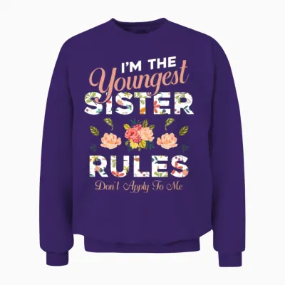 Youngest Sister Unisex Sweatshirt - Purple