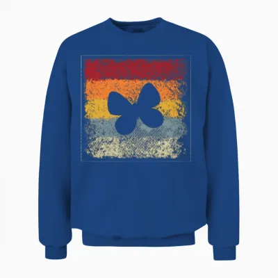 Butterfly Retro Unisex Sweatshirt - Royal