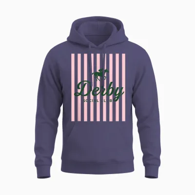 Funny Derby Social Club Vibes Friends Weekend Party Humor Unisex Hoodie - Heather Sport Dark Navy