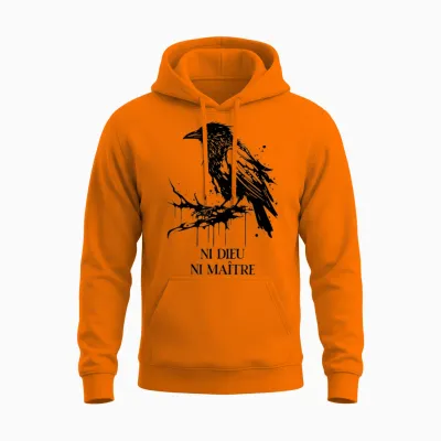 Neither God nor Master | Ni Dieu Ni Maitre Unisex Hoodie - Safety Orange