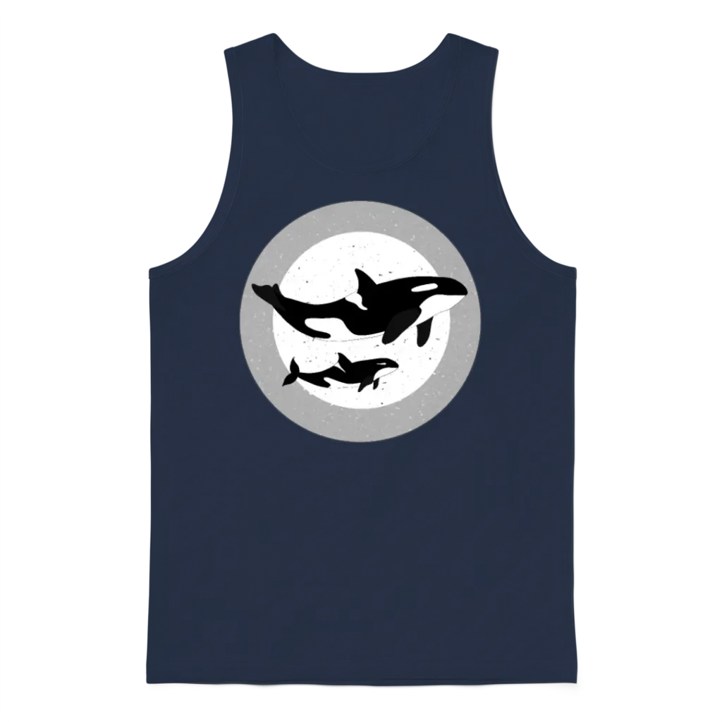 Orcas Unisex Tank Top - Navy