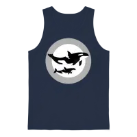 Orcas Unisex Tank Top - Navy – 1