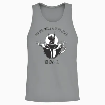Moses Coffee Funny Joke Unisex Tank Top - Sport Grey