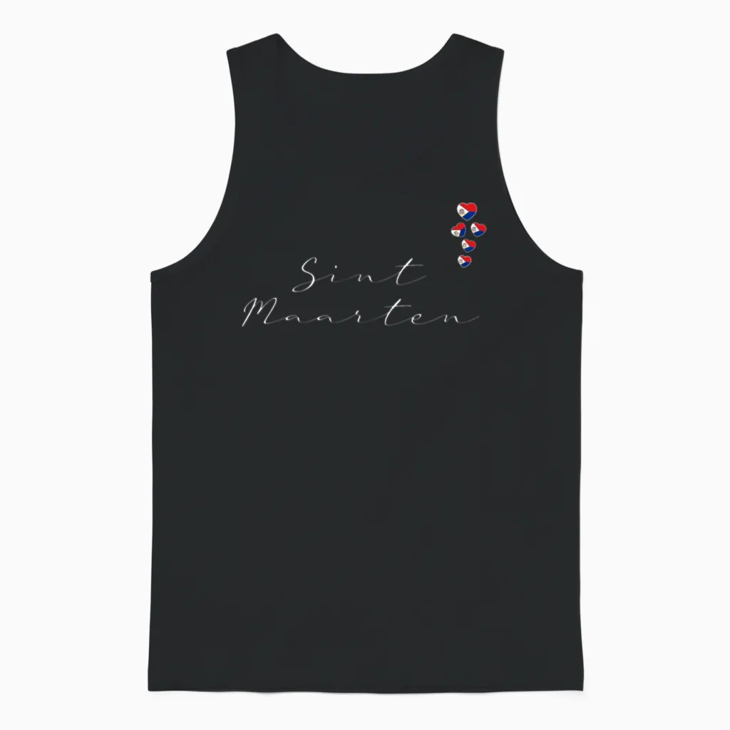 Sint Maarten Unisex Tank Top in Black