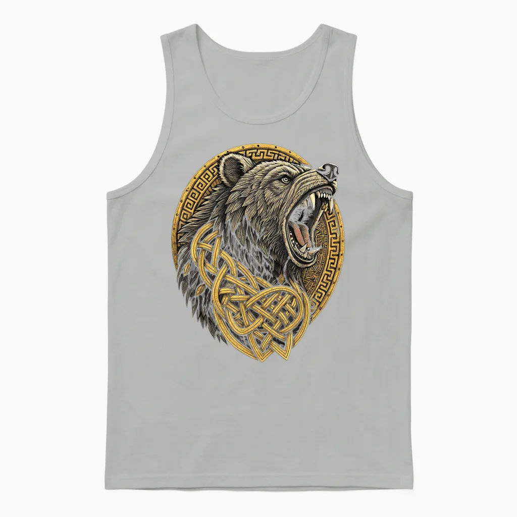 Ours Scandinave Noué – Ours Viking Unisex Tank Top in Ash
