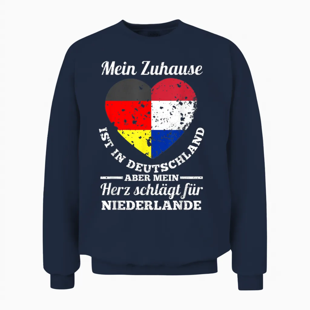 Holland Niederländer Deutschland Niederlande Unisex Sweatshirt in Navy