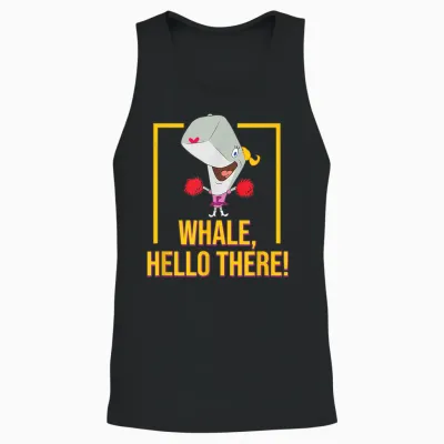 Pearl Krabs - Whale, Hello There! Unisex Tank Top - Black