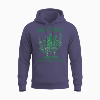 Weed Farmer.funny Retro Cannabis Illustration Unisex Hoodie - Heather Sport Dark Navy