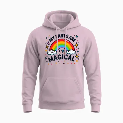 My Farts Are Magical Funny Peinlich Bunt Regenbogen Unisex Hoodie - Light Pink
