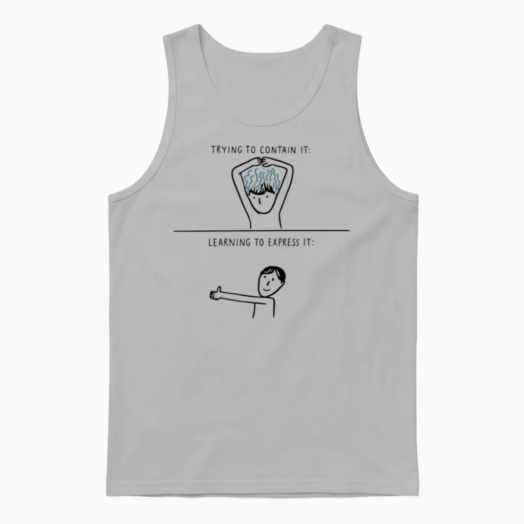 Sexy Funny Sweatshirt-Funny Unisex Tank Top in Ash