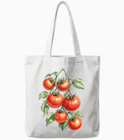 Tomato Vibes Tote Bags - White