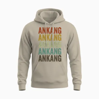 Ankang China Retro Vintage Unisex Hoodie - Sand