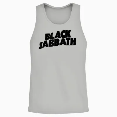 Black Sabbath Iconic Heavy Metal Music Print T-Shirt, Grey, S Unisex Tank Top - Ash