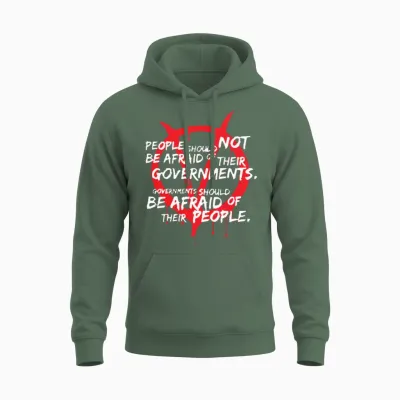 V for Vendetta Unisex Hoodie - Military Green