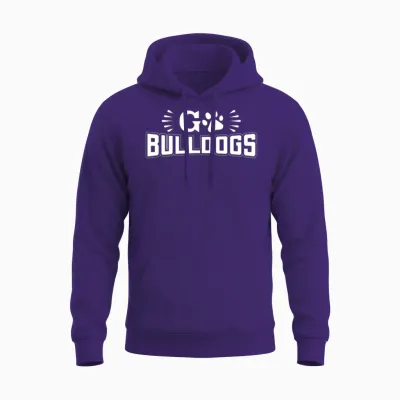 Go Bulldogs Football Teamwork Bulldog School Unisex Hoodie - Purple