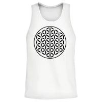 Flower of Life - Vector Kompact Unisex Tank Top - White – 2