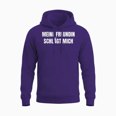 My Girlfriend Beats Me Funny Unisex Hoodie - Purple