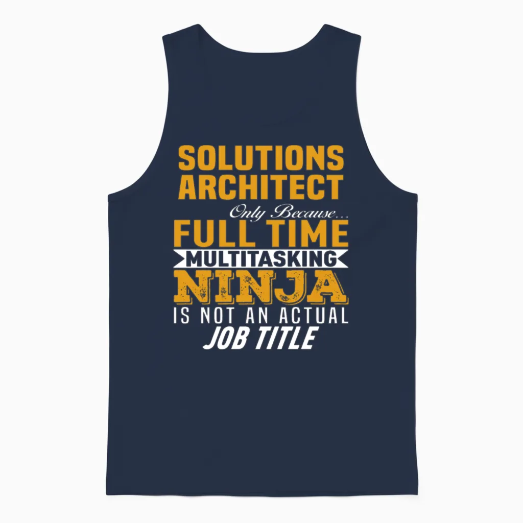 Solutions Architect Unisex Tank Top in Navy
