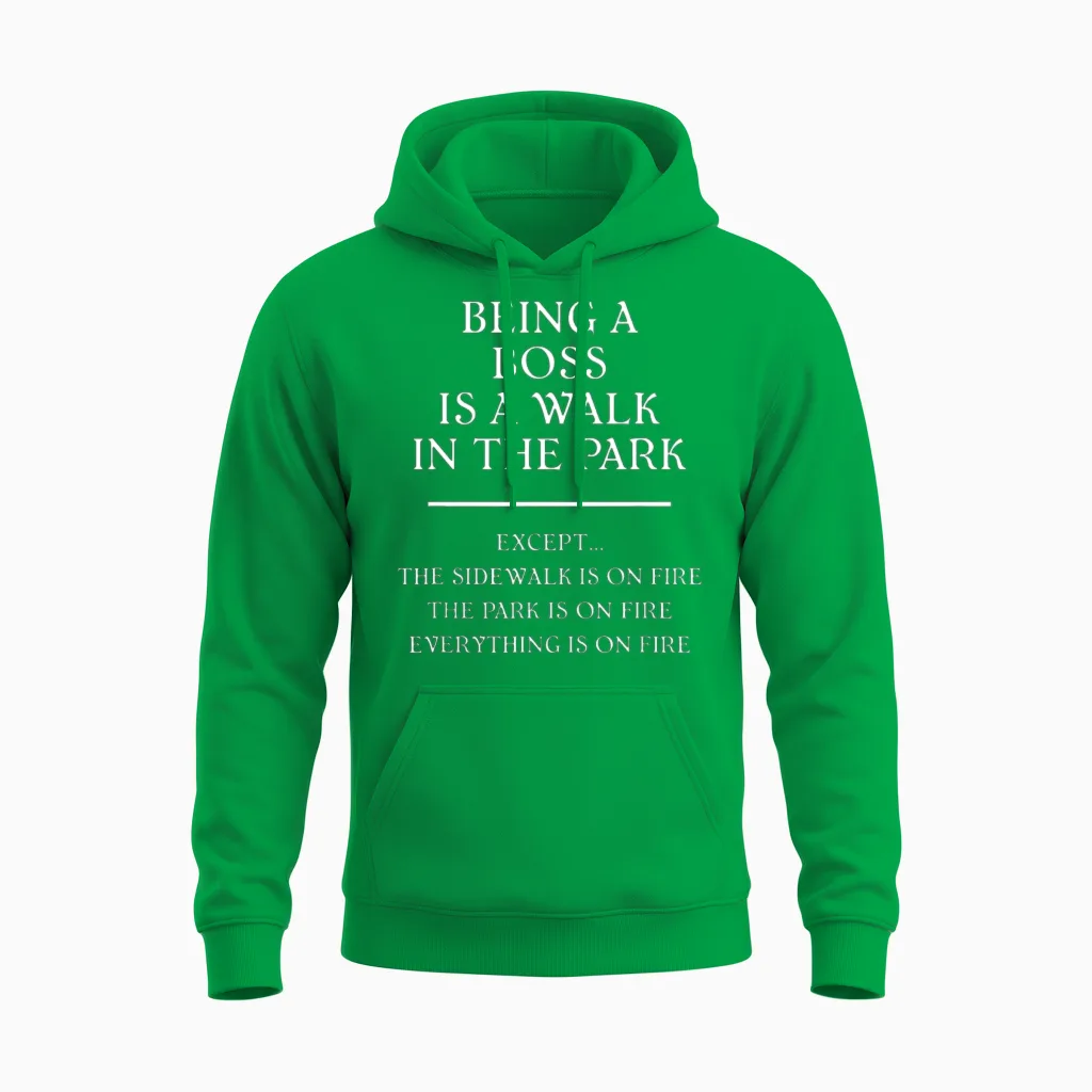 Funny Manager's Day, Manager's Birthday, or Manage Unisex Hoodie in Irish Green