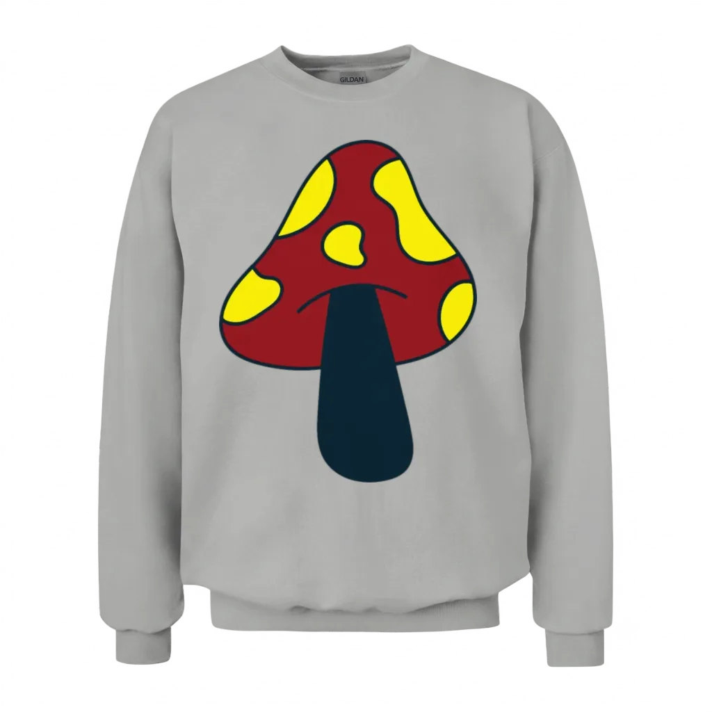 Retro Mushroom Unisex Sweatshirt - Ash