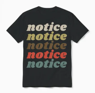 Notice Retro Trending Unisex T-Shirt - Black