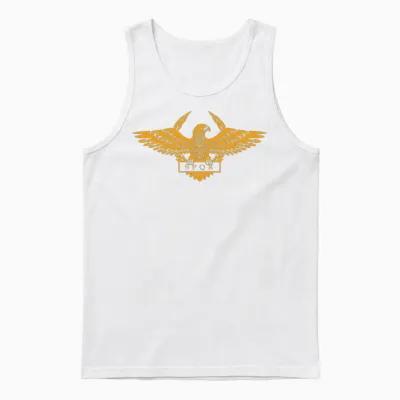 Roman Eagle Aquila (gold) Unisex Tank Top - White