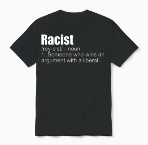 Racist Definition Funny Racist Definition Racist Unisex T-Shirt in Black