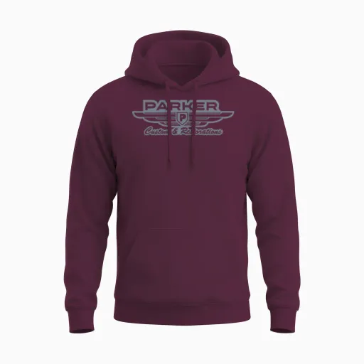 Parker Custom Restorations Unisex Hoodie in Maroon