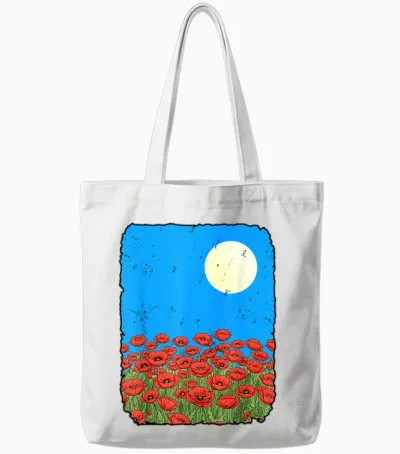 Coquelicots Tote Bags - White