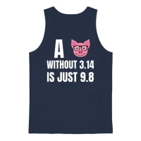 A Pig Without 3.14 Is Just 9.8 Unisex Tank Top - Navy – 1