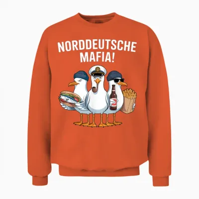 T-Shirt North German Mafia Seagulls North German Low German Captain Unisex Sweatshirt - Orange